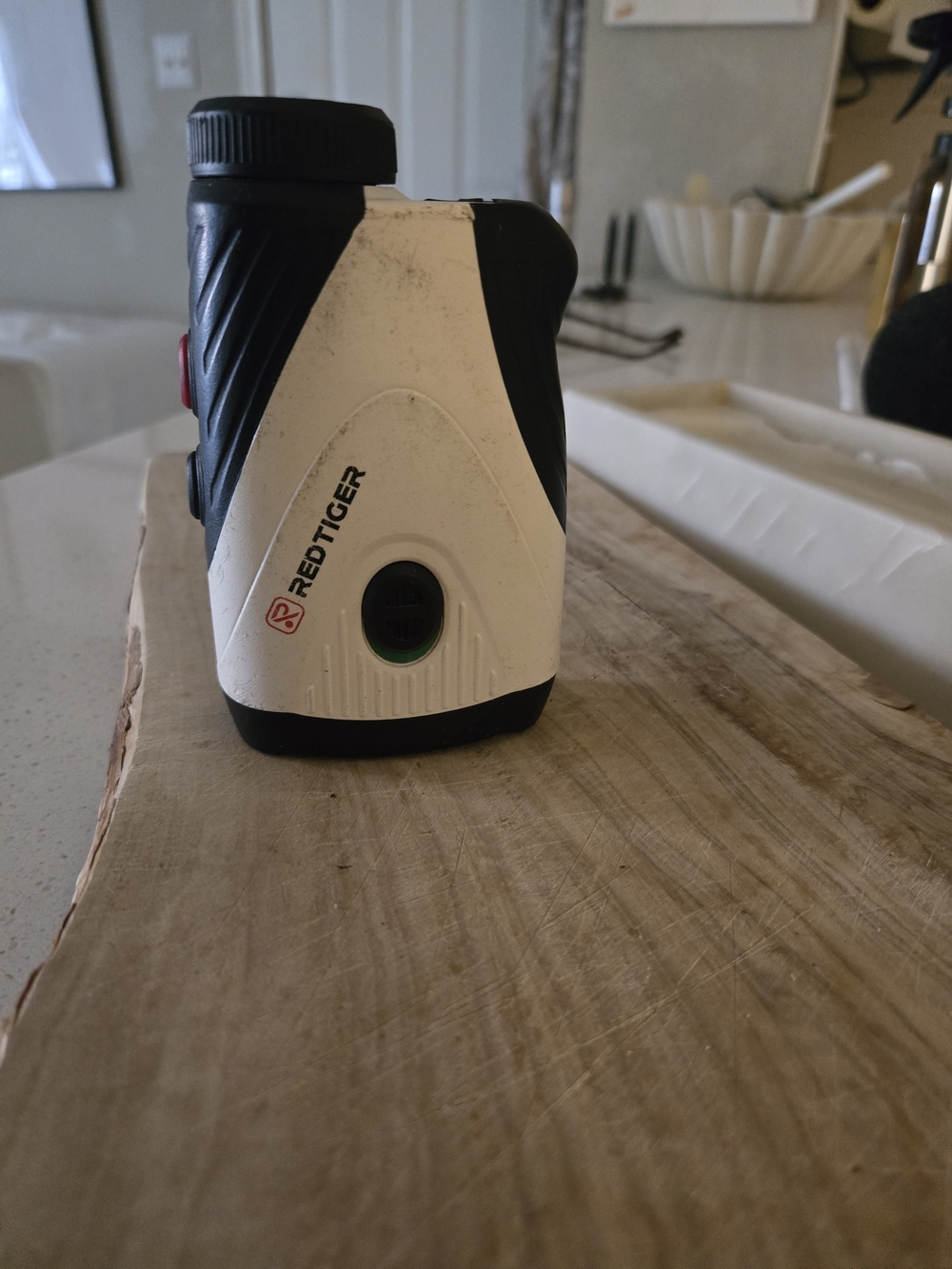 White and Black Laser Rangefinder - Compact Distance Measurement